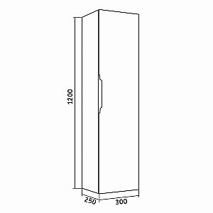 Пенал подвесной Grossman КРОСС 30 бетон для ванной в интернет-магазине сантехники Sanbest