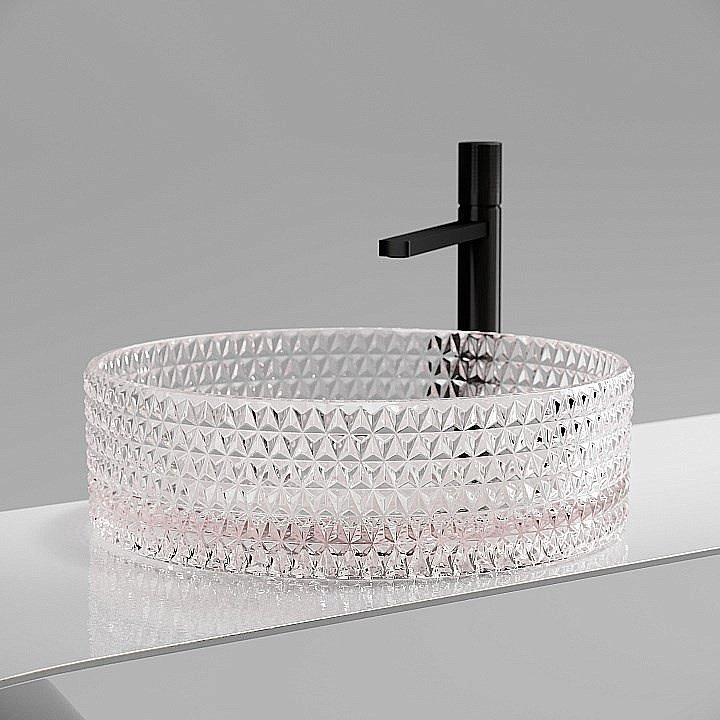 Раковина Ceramica Nova Cristal 36 CN6061 розовая купить в интернет-магазине Sanbest