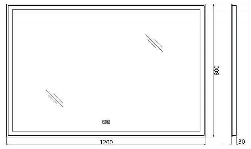 Зеркало BelBagno SPC-GRT-1200-800 в ванную от интернет-магазине сантехники Sanbest