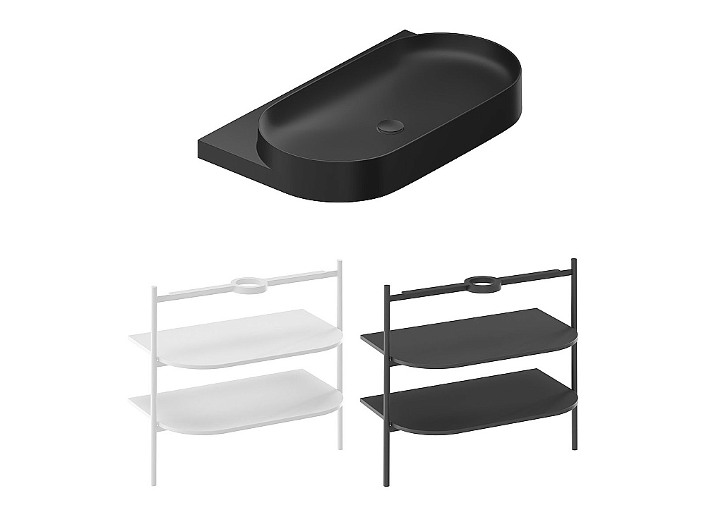 Раковина Ravak Yard 800 XJX0D080000 черный матовый купить в интернет-магазине Sanbest