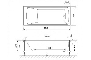 Гидромассажная ванна Royal Bath Vienna Standart 140x70 купить в интернет-магазине Sanbest