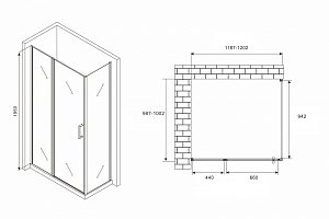 Душевой уголок Abber Sonnenstrand AG04120BS-S100B 120x100 купить в интернет-магазине Sanbest