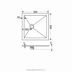 Душевой поддон RGW ST-G Stone Tray 100x100 купить в интернет-магазине Sanbest