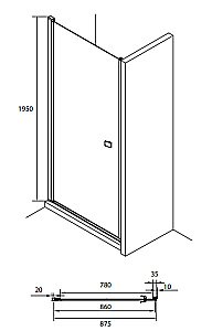 Душевой уголок Roca Capital 90x90 прозрачный купить в интернет-магазине Sanbest