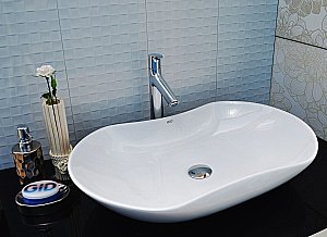 Раковина накладная Gid Lago 66,5 N9175 51128 белая купить в интернет-магазине Sanbest