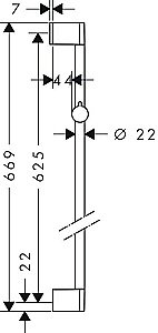 Душевая штанга Hansgrohe Unica Croma 65 26505000 купить в интернет-магазине сантехники Sanbest