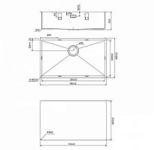 Кухонная мойка Iddis Edifice EDI74B0i77 золото купить в интернет-магазине сантехники Sanbest