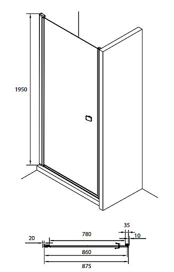 Душевой уголок Roca Capital 90x90 прозрачный купить в интернет-магазине Sanbest
