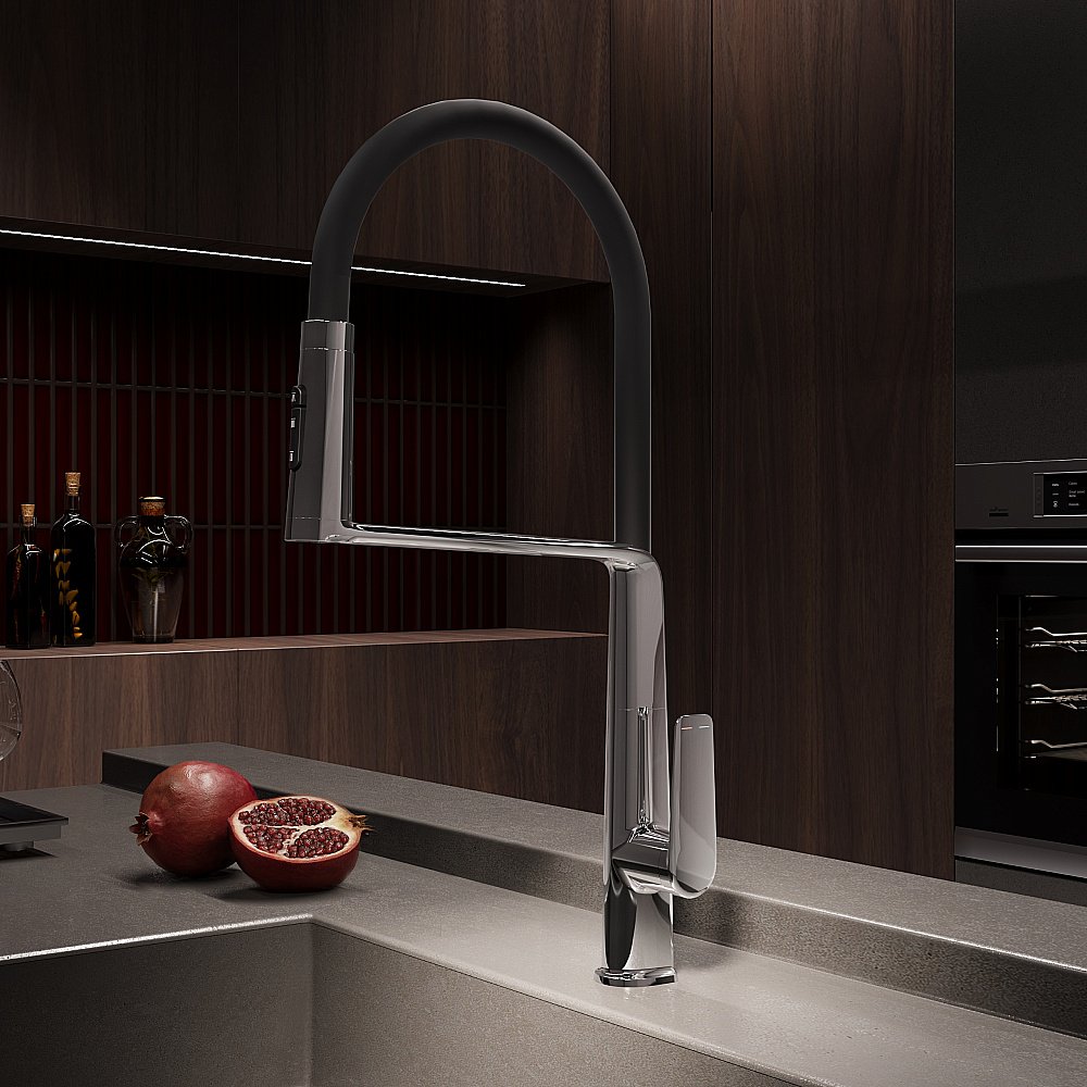 Смеситель для кухни Vincea VKF-118CH хром купить в интернет-магазине сантехники Sanbest