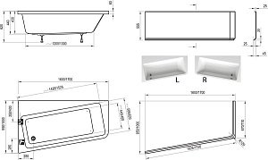 Ванна акриловая Ravak 10° 170x100 купить в интернет-магазине Sanbest