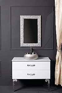 Тумба с раковиной Armadi Art Neoart 80 со столешницей белая для ванной в интернет-магазине Sanbest