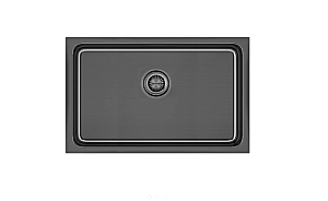 Кухонная мойка Paulmark VISTA 74 UNI PM307444-GM вороненая сталь купить в интернет-магазине сантехники Sanbest
