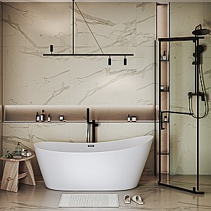 Ванна акриловая Grossman Galaxy GR-2102M 170x75 белая матовая купить в интернет-магазине Sanbest