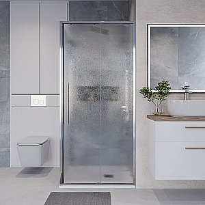 Душевой уголок Niagara Nova NG-65-9CH/NG-CH90-34 90х90 стекло шиншилла/профиль хром купить в интернет-магазине Sanbest