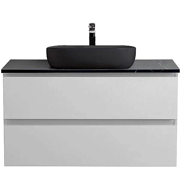 Тумба с раковиной и столешницей BelBagno KRAFT 100 KRAFT100BO-KEPMNO-1084H301-SET белая матовая для ванной в интернет-магазине Sanbest