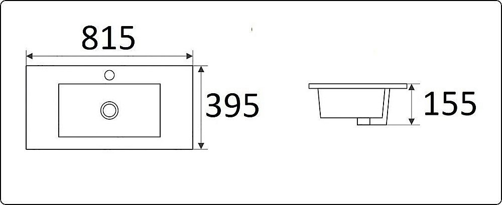 Раковина CeramaLux N 81,5 9393-80 белая купить в интернет-магазине Sanbest