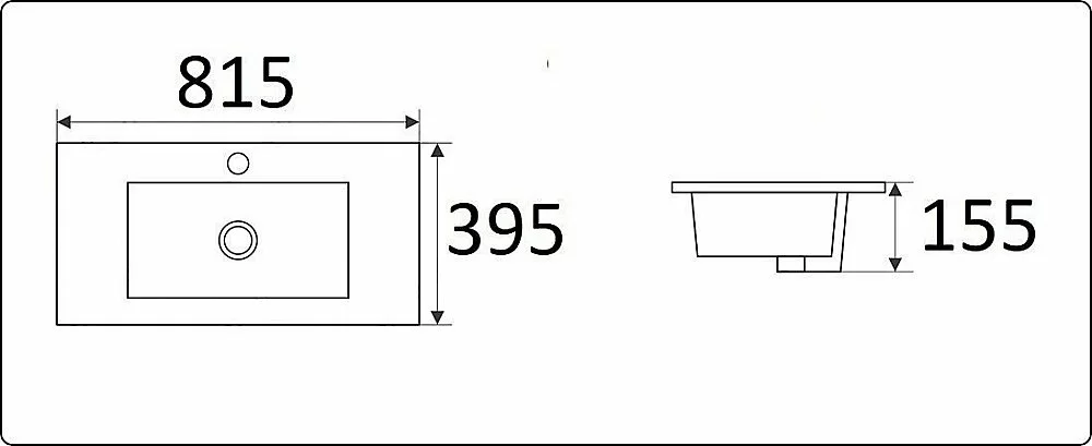 Раковина CeramaLux N 81,5 9393-80 белая купить в интернет-магазине Sanbest