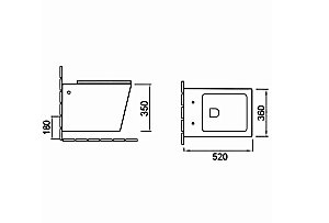 Унитаз подвесной Ceramalux 9004W белый мрамор, безободковый, с крышкой микролифт купить в интернет-магазине Sanbest