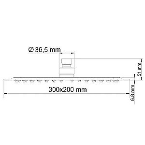 Верхний душ WasserKRAFT A069 купить в интернет-магазине сантехники Sanbest