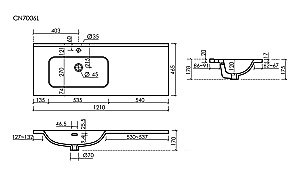 Тумба с раковиной Sancos Very VR120W/CN7006 120 Bianco для ванной в интернет-магазине Sanbest