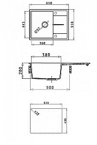 Кухонная мойка Abber Quarz 65х51 AQ2903S песочная матовая купить в интернет-магазине сантехники Sanbest