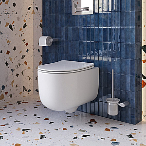 Унитаз подвесной BelBagno Soft-Tor BB084CH-TOR/SC белый, безободковый, с крышкой микролифт, слив-торнадо купить в интернет-магазине Sanbest
