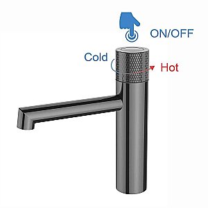 Смеситель для раковины Vincea Desire VBF-1D3GM вороненая сталь купить в интернет-магазине сантехники Sanbest