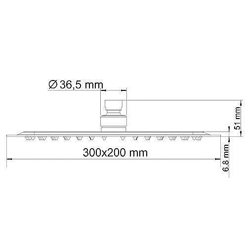 Верхний душ WasserKRAFT A069 купить в интернет-магазине сантехники Sanbest