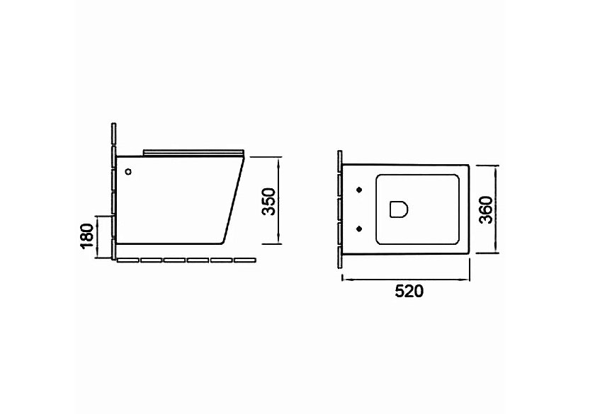 Унитаз подвесной Ceramalux 9004W белый мрамор, безободковый, с крышкой микролифт купить в интернет-магазине Sanbest