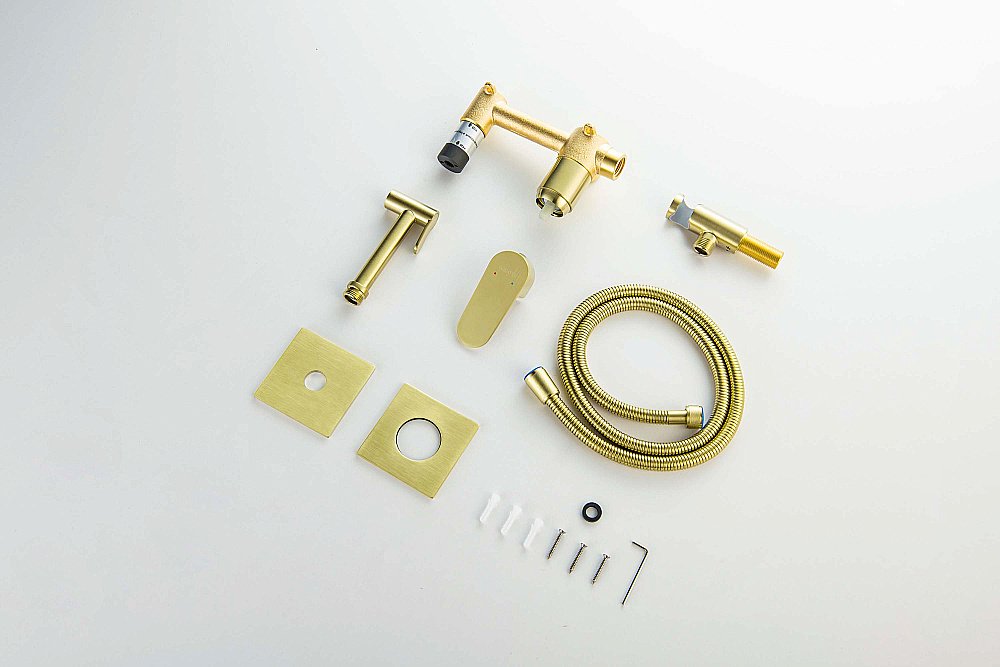 Гигиенический душ Aquatek Оберон AQ1220BG золото шлифованное купить в интернет-магазине сантехники Sanbest