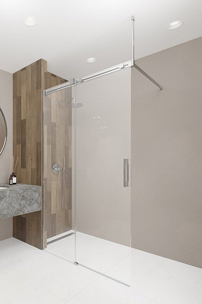 Душевое ограждение Radaway Espera Pro Walk-in 100 L стекло прозрачное/профиль хром купить в интернет-магазине Sanbest