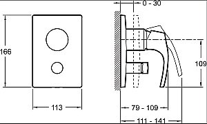 Встраиваемый смеситель для душа Jacob Delafon MODULO E98724-CP купить в интернет-магазине сантехники Sanbest