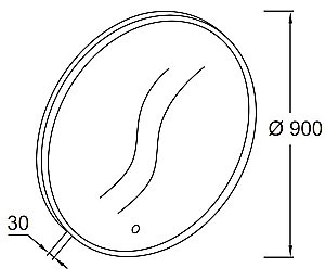 Зеркало Jacob Delafon EB1456-NF 90 в ванную от интернет-магазине сантехники Sanbest