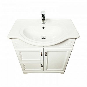 Тумба с раковиной Orange Классик F7-75TU3+Ra белая для ванной в интернет-магазине Sanbest