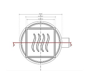 Душевой трап PESTAN Confluo Standard Tide 1 Mask 15x15 с рамкой купить в интернет-магазине Sanbest
