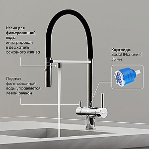 Смеситель для кухни Sancos Imola SC4010CH хром купить в интернет-магазине сантехники Sanbest