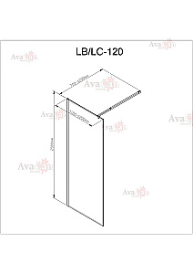 Душевое ограждение AvaCan LC120MT профиль хром/стекло матовое с рисунком купить в интернет-магазине Sanbest