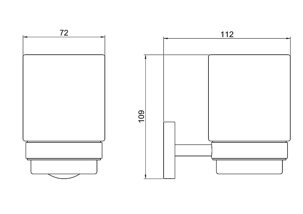 Стакан Aquatek Бетта AQ4604BGM керамика/оружейная сталь купить в интернет-магазине сантехники Sanbest