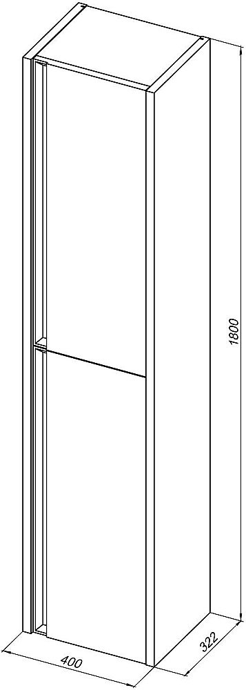 Пенал Allen Brau FANTASY 1.11007.WM 40 белый матовый для ванной в интернет-магазине сантехники Sanbest