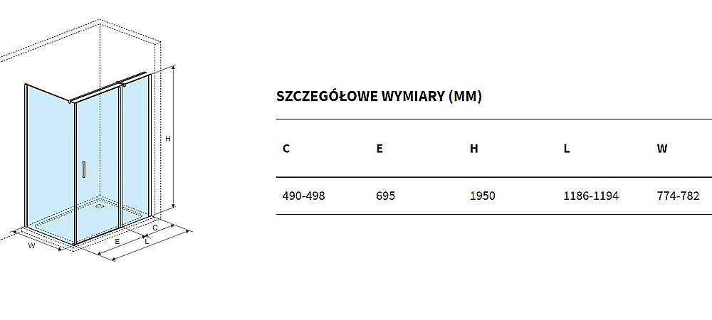 Душевой уголок Excellent Mazo 120х80 стекло прозрачное/профиль хром купить в интернет-магазине Sanbest