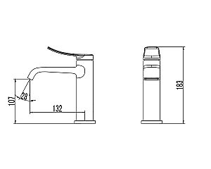 Смеситель для раковины Creavit Ritmo RT1500 хром купить в интернет-магазине сантехники Sanbest