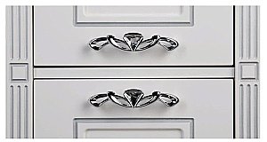 Пенал Aquanet Паола 40 белый/патина серебро для ванной в интернет-магазине сантехники Sanbest