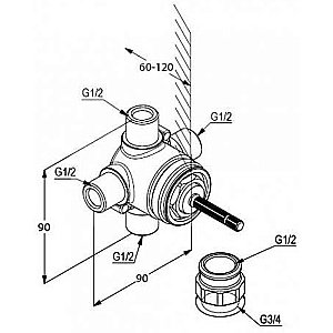 Душевая система Kludi Bozz 386340576 хром купить в интернет-магазине сантехники Sanbest