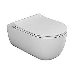 Унитаз подвесной Bien Vokha MDKA052N1VP1W5000 белый, с крышкой микролифт, безободковый купить в интернет-магазине Sanbest