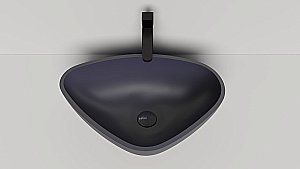 Раковина накладная Salini GLORIA 06 1102206MF из искусственного камня S-Stone, матовая, цвет по RAL полностью купить в интернет-магазине Sanbest