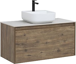 Тумба с раковиной Aquanet Nova Lite 249520 100 дуб рустикальный для ванной в интернет-магазине Sanbest