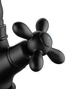 Смеситель для раковины WONZON & WOGHAND RETRO, Черный матовый (WW-88139020-MB) купить в интернет-магазине сантехники Sanbest