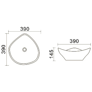 Раковина Azario 39 AZ- 4031-B18-S12 черная купить в интернет-магазине Sanbest
