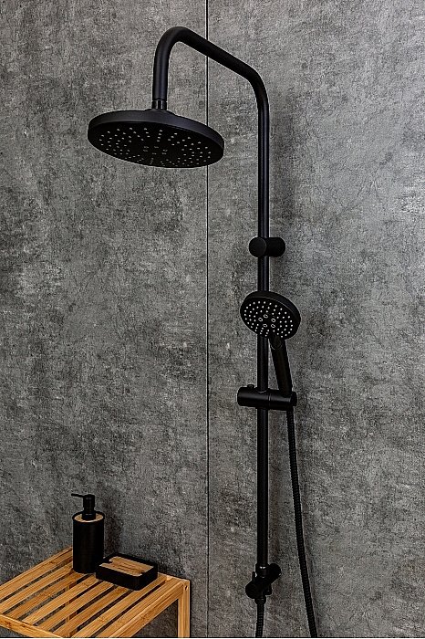 Душевая система Orange Mia M34-933b черный матовый купить в интернет-магазине сантехники Sanbest