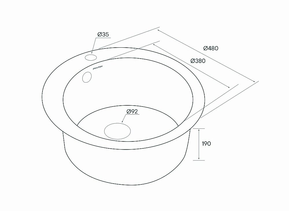 Мойка кухонная Paulmark Gelegen PM404800-WH Белая купить в интернет-магазине сантехники Sanbest